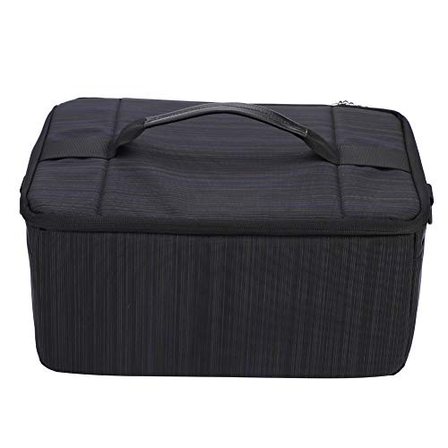 Vingvo Partition Lens Bag, Protective Insert Fordable Breathable Camera Lens Bag, Shockproof Waterproof Polyester Blue/Black 24 * 35 * 15Cm For Lens Tissue Card Reader(Black) #TOP7