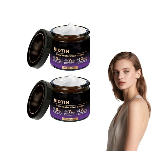 Crema Restauradora de la Piel Biotina 10 en 1 con Colágeno y Ácido Hialurónico – Crema Restauradora de la Piel con Biotina y Manteca de Karité – Gel 10 en 1 de Vitba con Aloe Vera y (2 cajas)
