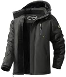 MAOYSSEN Herren Skijacke Winterjacke wasserdicht Mantel winddicht Baumwolle...