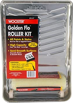 Wooster Golden Flo Threaded End 9 in. W Cage Paint Roller Kit