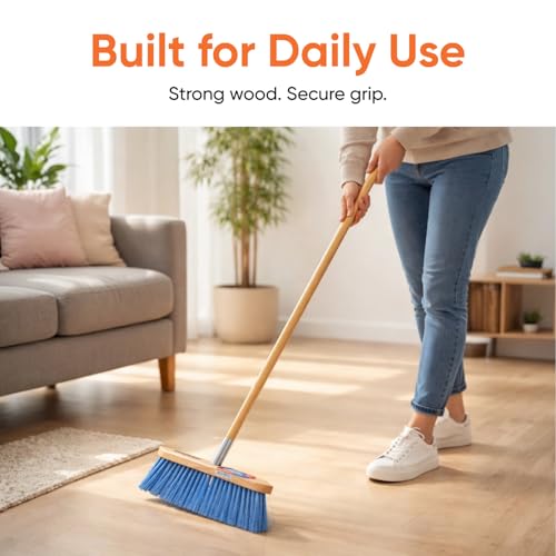 Superio 48\" Hardwoood Wood Handle with Threaded Metal Tip for Mops, Squeeges, 2 Pack - Thumbnail 7
