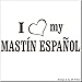 cartattoo4you® AI-01289 | I Love (als Herz) My MASTIN Espanol | Autoaufkleber Aufkleber Farbe braun, in 24 Farben erhältlich, glänzend 17 x 7 cm Waschstrassenfest, Motiv Copyright by dh-Folien