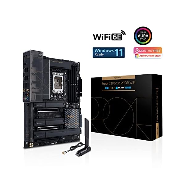 ASUS ProArt Z690-CREATOR WiFi - Placa Base ATX Intel Z690 (LGA1700) (VRM de 16+1 Fases (70A), PCIe 5.0, DDR5, Thunderbolt 4, Ethernet de 10 GB y 2.5 GB, Wi-Fi 6E, Cuatro M.2 PCIe 4.0) - Image 3