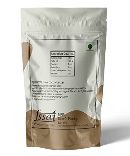Image of Maanki Pure Cocoa Butter /Coco Butter for chocolate Making,250g