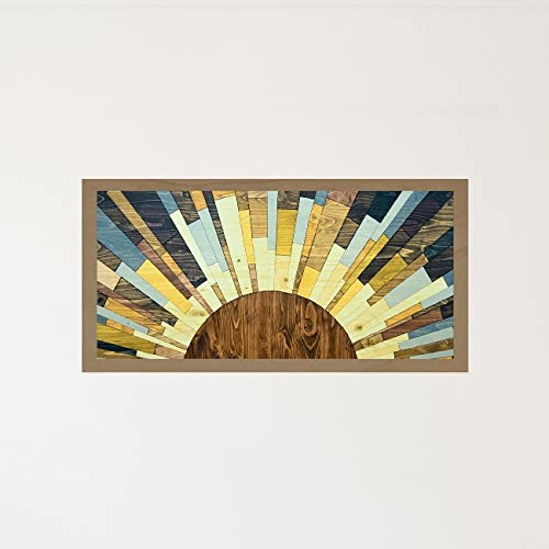 Tableau Geo Homemania en MDF de qualité supérieure, décoration murale en bois 40x100cm