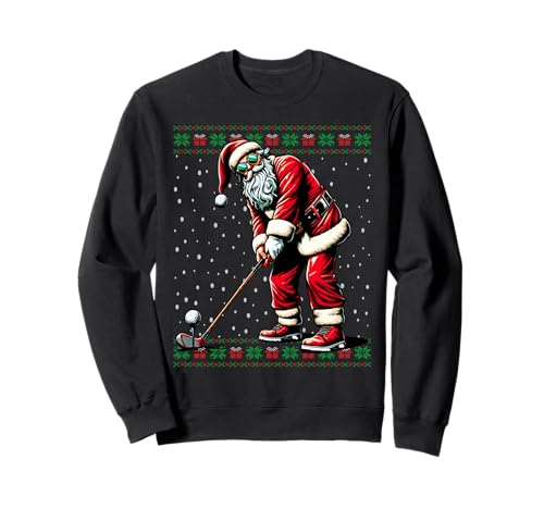 Santa Playing Golf Ugly Christmas Sweater Sweatshirt