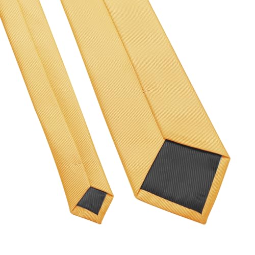 Image of DecTwig Men's Ties Solid Color Formal Neckties 3.15 inch (8CM) Black Ties For Men