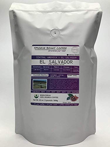 Northern Central America, El Salvador (2-Pound Bag) Premium Arabica Coffee Fresh Custom Roasted Today (Medium Roast/Whole Bean) Customized Roast Or Grind Is Available By Messaging Us At Time Checkout #TOP21