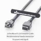 Micro-Fit 3.0 Extension Cable, męski do żeński 8-pinowy Overmolded 2.0M, 3.5A 300V ze złączami 43025-0800 i 43020-0801, UL2464 20AWG do zasilania i sygnału w systemach automatyzacji i sterowania