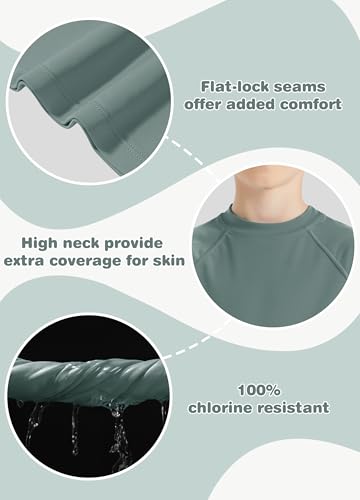 Image of MIVEI Toddlers Full Zip Up UV Rash Guard SPF Swim Shirts - Baby Boys Girls Long Sleeve Sun Protection Shirts Quick Dry UPF50+