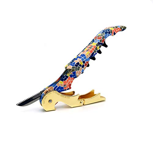 Pulltap's Genuine Trencadis 500 Waiter's Corkscrew – Double-Hinged Wine Key with Hinged Foil Cutter – Patented Design – Made in Spain – Trencadis