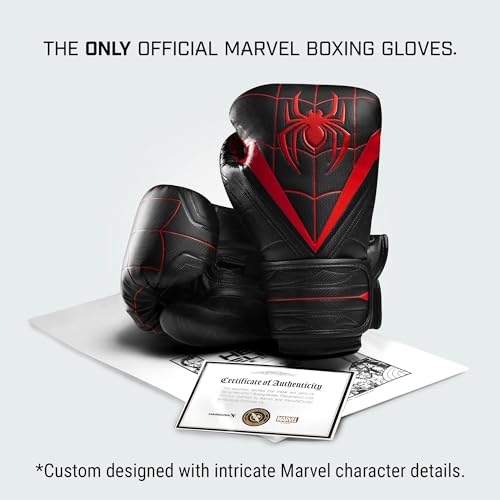 Image of Hayabusa Marvel Hero Elite Boxing Gloves | Sparring and Training, Muay Thai Kickboxing, Fight Ready, Licensed Design, Padded Knuckle, 10oz 12oz 16oz, Men and Women