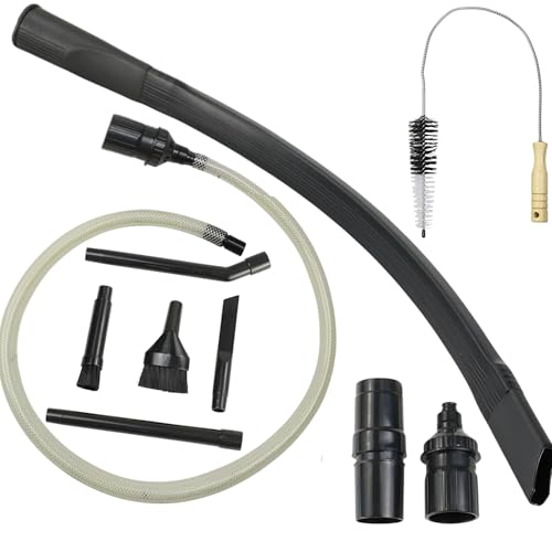 ALL PARTS ETC. Vacuum Attachments Car Detailing Kit with Dryer Lint Cleaner, Dryer Vent Brush and 24" Flexible Crevice Tool for Shop Vac & more 1.25” Fitted Vacuum Cleaners