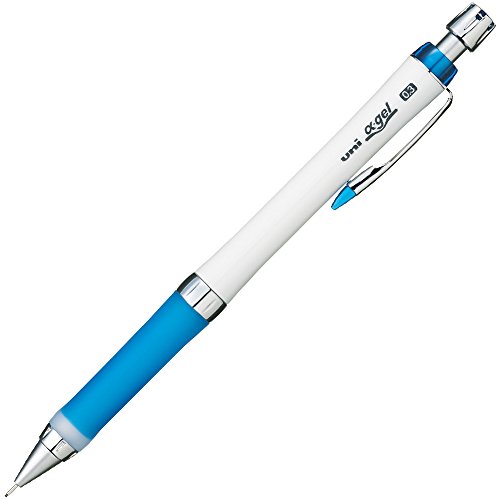 Uni Mechanical Pencil, Slim Model with Alpha Gel Grip, 0.3mm, White & Blue