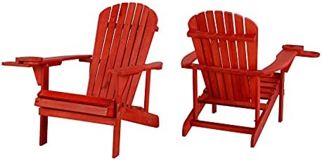 WUnlimited SW2101RDSET2 Set Adirondack Chairs, Red 27.75 x 33 x 33.75