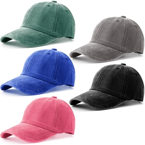 Gorra de béisbol vintage ajustable Glitopper 5 piezas miniatura 1