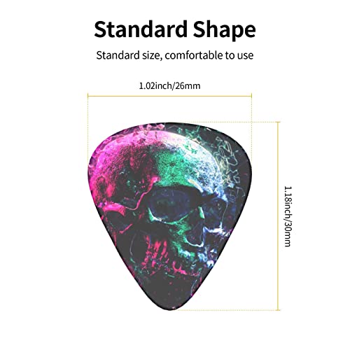 Lot de 12 médiators de guitare avec tête de mort et polygones brillants, noir 3D pour guitare électrique, basse acoustique, cadeau idéal pour les amateurs de guitare acoustique - Les Beatles, Paul McCartney, John Lennon, RIngo Starr, George Harrison Lot de 12 médiators de guitare avec tête de mort et polygones brillants, noir 3D pour guitare électrique, basse acoustique, cadeau idéal pour les amateurs de guitare acoustique – Image 6