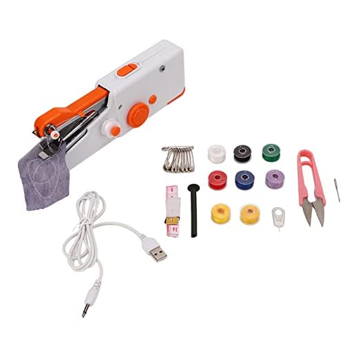 Hztyyier Máquina de costura, portátil, mini ferramenta de costura sem fio, dispositivo de costura manual, mini máquina de costura para iniciantes, casa, faça você mesmo e viagens