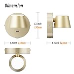 URSOLA Wall Light LED Wall Sconce with On/Off Switch USB Charging Port 110 Volt Hardwired Wall Lamp 350 Rotatable Up Down Sconces Wall Lighting (Champaign) - Image 2