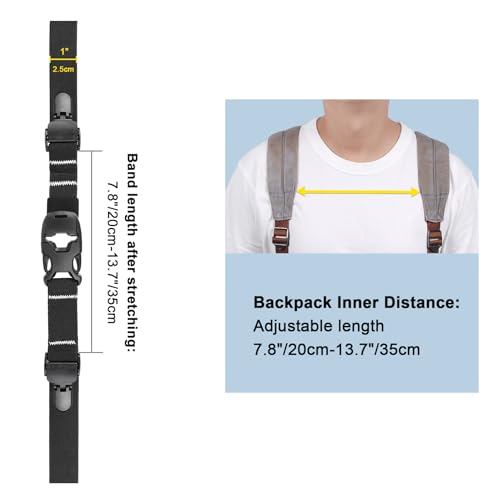 Vigorport Backpack Chest Strap Add on, Elastic Backpack Sternum Strap, Heavy Duty Adjustable Chest Belt with Quick Release Buckle - Image 5