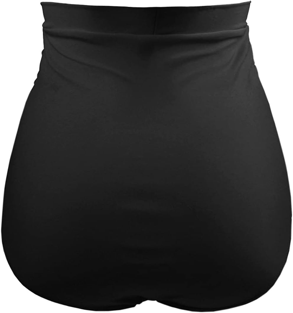 DANIFY Women's Ruched High Waisted Bikini Bottom Full Coverage Swim Bottoms Tummy Control Plus Size Swimsuit Bottoms - Image 2