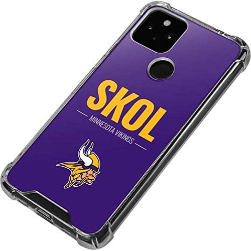 Skinit Clear Phone Case Compatible with Google Pixel 4a 5G - Officially Licensed NFL Minnesota Vikings Team Motto Design