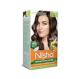 Nisha Cream Permanent Hair Color/Hair Dye Dark Brown (Pack Of 1)