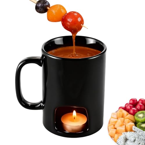 Taza De Fondue,Chocolate Derretido Y Calentador - Taza y Cuenco De Bautismo De Queso Hecho A Mano | Adecuado Para Mariscos Cena Aperitivo Salsa Queso Caramelo Caramelo Boda Picnic Fiesta