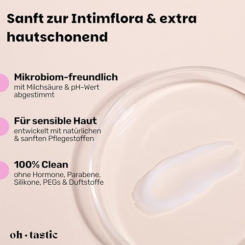 Natürliche Intim Creme gegen Trockenheit, Juckreiz & Irritationen im Intimbereich - Beruhigende Feuchtcreme mit Milchsäure & pH-Wert angepasst, Intimpflege Damen Wundcreme (50ml)