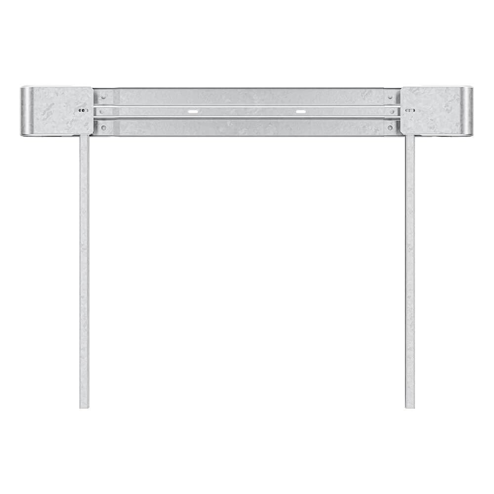 Schutzplanken Komplett-Set 2,80 Meter Länge, zum Einrammen, Profil B aus Stahl, Art.-Nr. 38556 | Leitplanke | Stahlschutzplanke