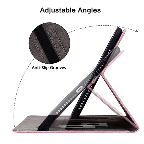 KEFBWAO Case for Samsung Galaxy Tab A 8.0 Inch 2019 SM-T290/SM-T295, Multi-Angle Flip PU Leather Protective Cover with Stylus Holder, Pink by KEFBWAO - Image 4