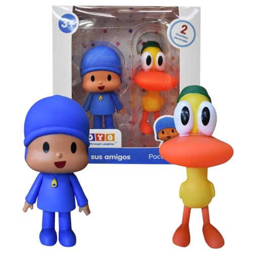 Preescolar, Toy ToyMark Pocoyo y Pato Figuras Articuladas Juguete para niños - Pocoyo y Sus Amigos