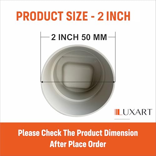 Image of LUXART PVC Drain Backflow 2 INCH(50 MM) Premium Valve Anti-Rat Anti-Cockroach Anti-Snake Stopper | Heavy Duty Non Return Water Valve with Strainer Cap | Protection for Bathroom & Outdoor Drains