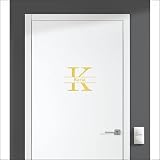Autocollant de porte avec nom - Chatons - Doré