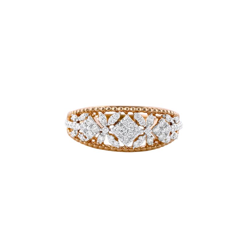 14 KT Diamond Everlasting Bond Ring for Women Minimalist Design | Lightweight Jewellery with BIS Hallmarked Women Gold Ring | Perfect for Casual & Gifting(553024FFKNAA092HD000055)-image-35
