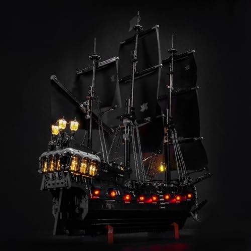 Juego de luces LED para mando a distancia compatible con Lego Captain Jack Sparrow's Pirate Ship 10365 (sin modelo), juego de iluminación decorativa compatible con Lego Captain Jack Sparrow's Pirate