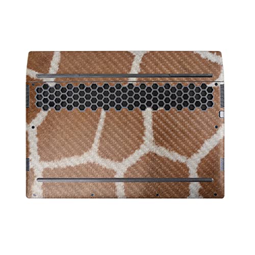 Image of MightySkins Carbon Fiber Skin Compatible With Alienware M17 R5 (2022) Full Wrap Kit - Giraffe Print | Protective, Durable Textured Carbon Fiber Finish | Easy To Apply & Change Styles | Made in the USA