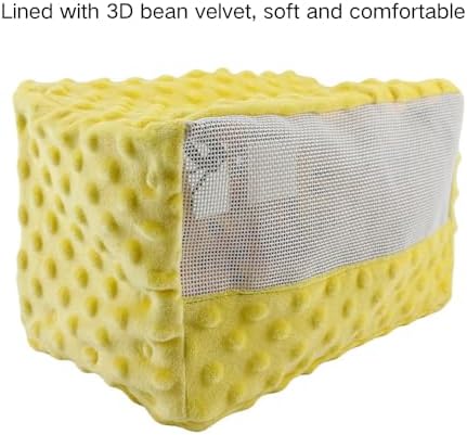 Copfeu Large Spring Summer Breathable Bird Nest House, Bird Bed for Cage, Parrot Nest Snuggle Shed Hut for Four Seasons, Easy to Install for Quaker Lovebirds (Small,Blue) - 4