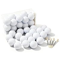 Reyshin 20 Stück Schaumstoff Golfbälle 42mm Weich Golf Trainingsbälle für Indoor oder Outdoor Training,Leicht Und Stoßfest, Realistisches Gefühl und begrenzter Flug,Echte Spin and Feel (Weiß)