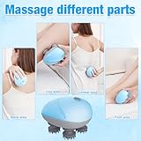 DAJASD Kopfmassagegerät Elektrisch, IPX7 Wasserdicht Katzen Massagegerät mit 4 Massageköpfen und 3 Massagemodi, Tragbares Kopfmassage für Entspannung & Tiefenmassagen, Auch für Katzen Hunde