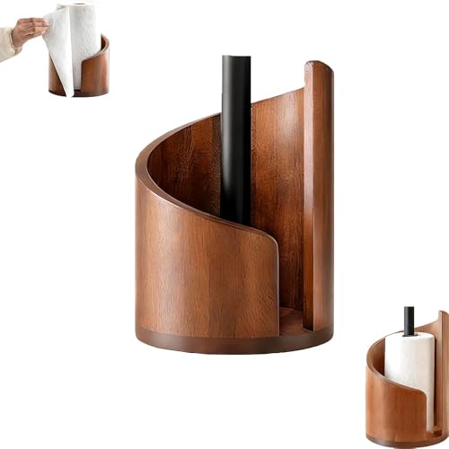 Mountain Paper Towel Holder with Mango Wood Base