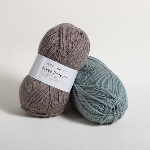 Knit Picks Brava Recycle Brown 100% Acrylic DK Weight Yarn for Knitting and Crocheting, Light Weight Soft Yarn for Washable Projects (Diggle) - Thumbnail 3
