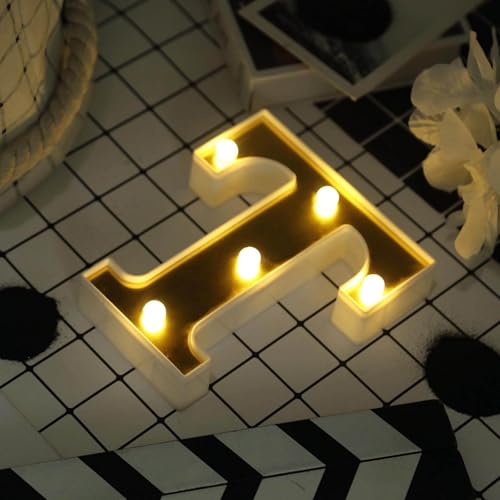 Image of Efavormart 6 inch Gold Marquee Letter T, Mirror Front Warm White LED Light Up 3D Sign, Battery Operated 72H Glow for Wedding Party & Wall Decor