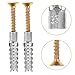 HONITANO 100pcs Metal Expansion Tube with Screws M6*32 Lightweight Brick Wall Anchors Concrete Bolt Kit for Home and Industrial Wall Repair