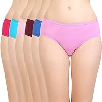BODYCARE Women's Cotton Classic Panties (E26C; Assorted) - Pack of 6