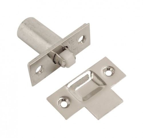 Excel Hardware Loquet de porte à mortaise réglable Plaqué nickel 38 mm Cover