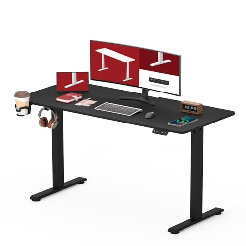 SANODESK Escritorio Elevable QS1 110 x 60 cm Negro