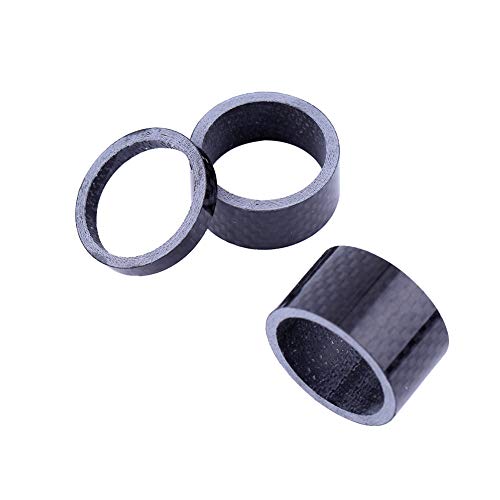 Awstroe Bicycle Headset Spacer, 4Pcs Headset Spacers Carbon, Mountain Bike Handlebar Stem Spacers, Carbon Handlebars Road Bike Headset Fork Washer Spacer,Headset Stem Spacer Set,5Mm, 10Mm, 15Mm, 20Mm #TOP4