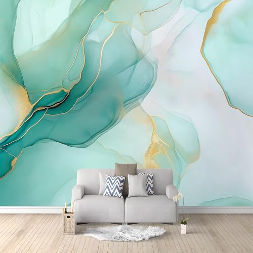 Fotomurales Textura De Mármol Verde 400x280 cm Papel Tapiz Fotográfico no tejido 3D Moderna Fondo De Pantalla Mural Decoración De Pared Sala Cuarto Oficina Salón