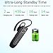 Bluetooth Headset for Cell Phones, V5.0 Wireless Bluetooth Earpiece for iPhone, Android, Samsung, IPX5 Waterproof 16 Hrs Talking Hands Free Earphone with Noise Cancelling Mic for Outdoor/Business